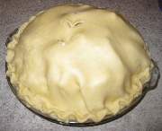 The pie is ready to go into the oven.